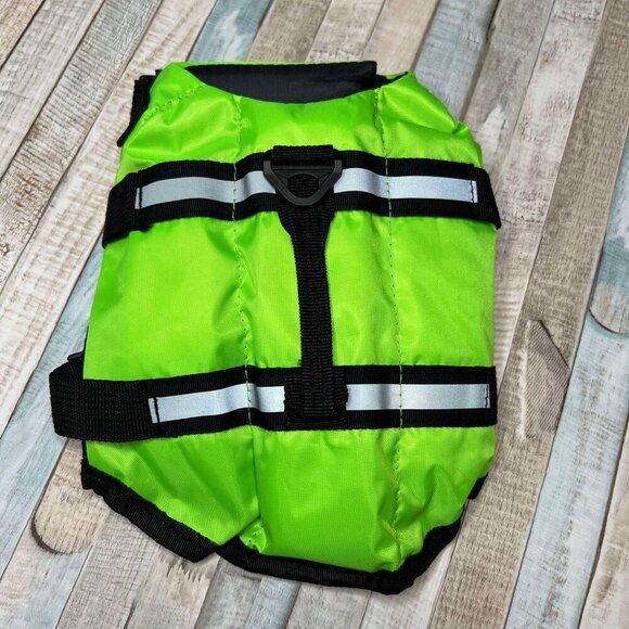 Other - New XS Dog Life Jacket Neon Green Reflective W/ Handle